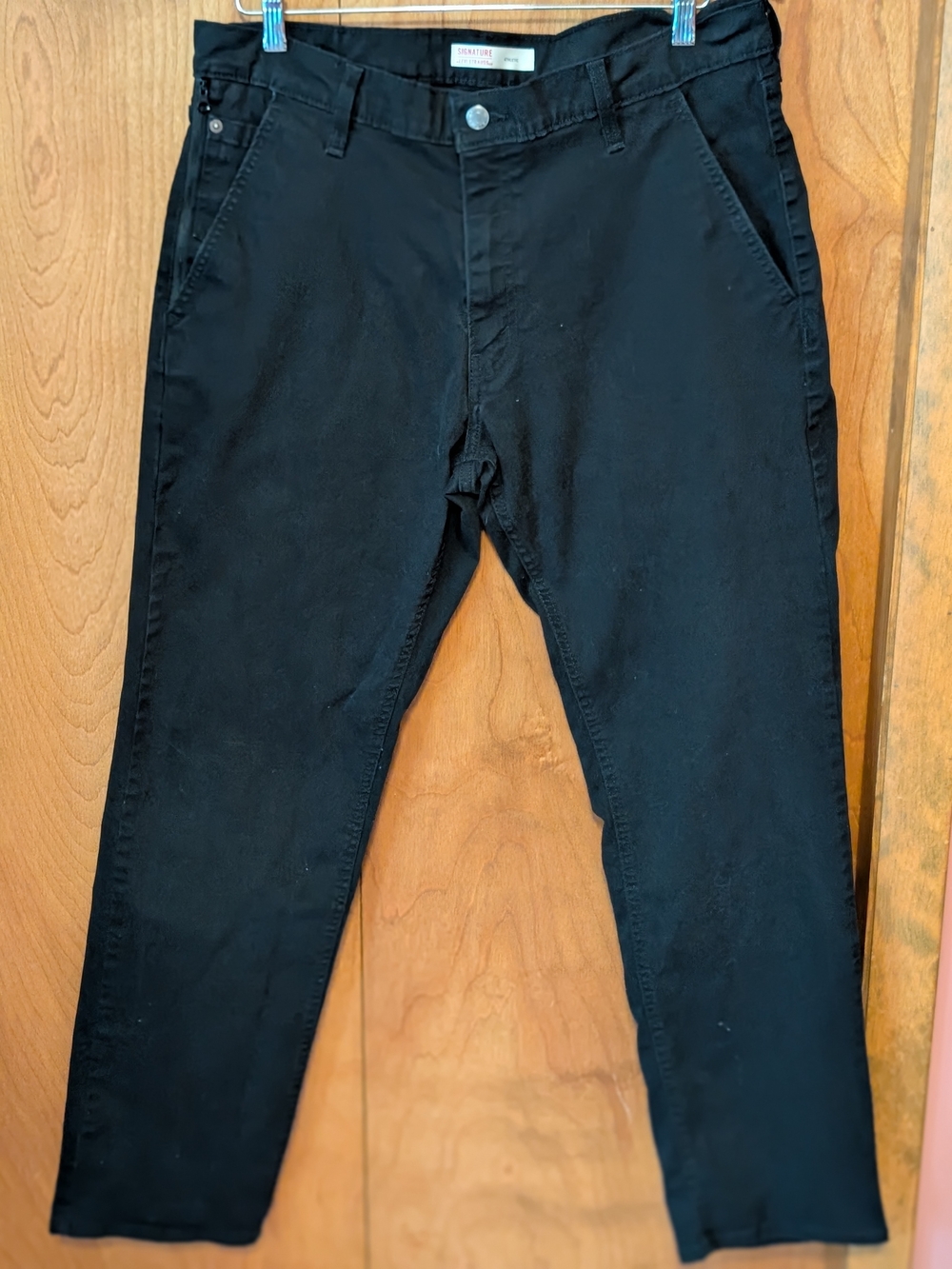 Signature by Levi Strauss Black Athletic Fit Chino Pants